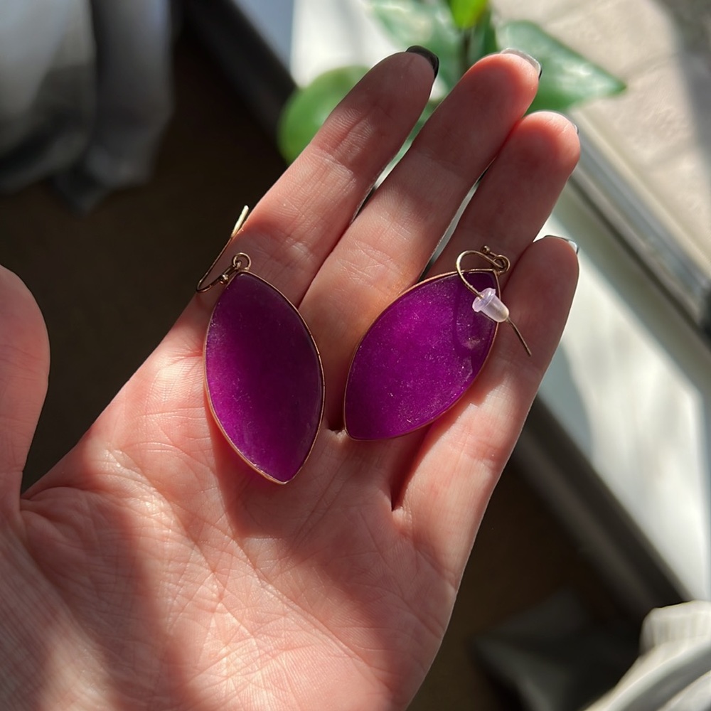 Purple and Gold Earrings💜